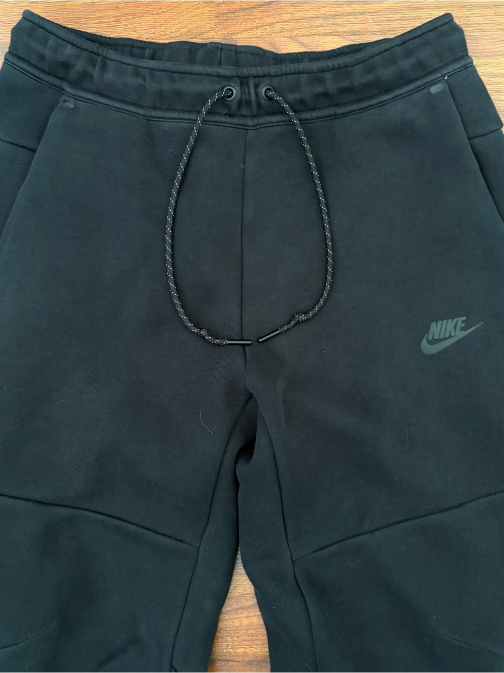 Nike Tech Fleece Joggers Size M Sweatpants Black Gym Run Workout Classic Zip USA - Picture 2 of 10